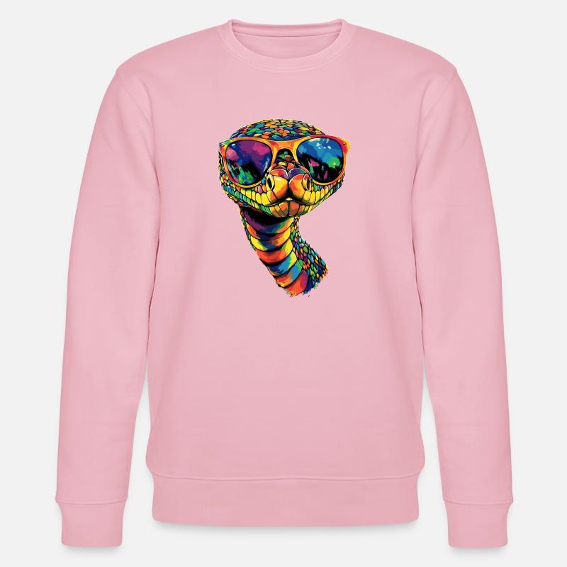 snake, python, cobra, rattlesnake, snakes - Stanley/Stella CHANGER Unisex Organic Sweatshirt - cotton pink