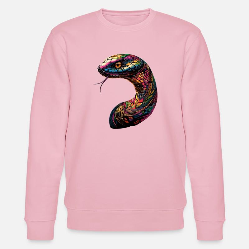 snake, python, cobra, rattlesnake, snakes - Stanley/Stella CHANGER Unisex Organic Sweatshirt - cotton pink