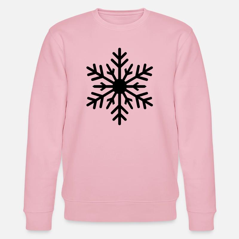 Schneeflocke, Eiskristall, Farbe variabel - Stanley/Stella Unisex Bio-Sweatshirt CHANGER  - Hellrosa