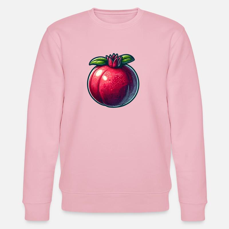Pomegranate with Bright Modern Patterns - Stanley/Stella CHANGER Unisex Organic Sweatshirt - cotton pink