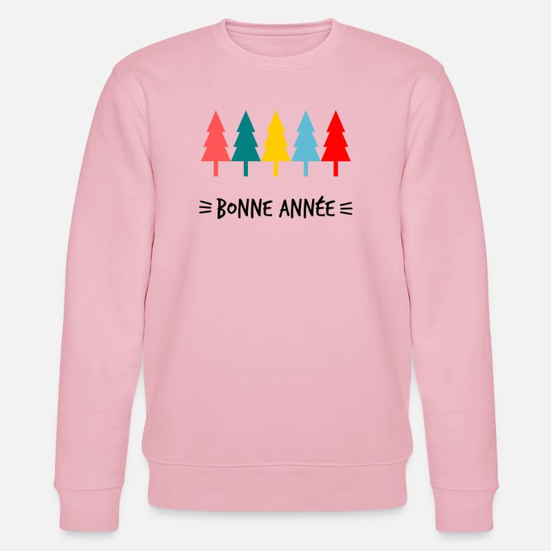 SAPIN. BONNE ANNEE. SAINT SYLVESTRE - Sweat bio CHANGER Stanley/Stella Unisexe - rose pâle