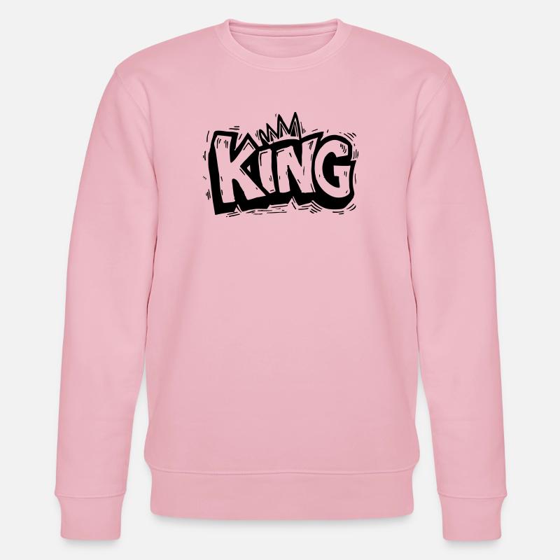 König Graffiti - Stanley/Stella Unisex Bio-Sweatshirt CHANGER  - Hellrosa
