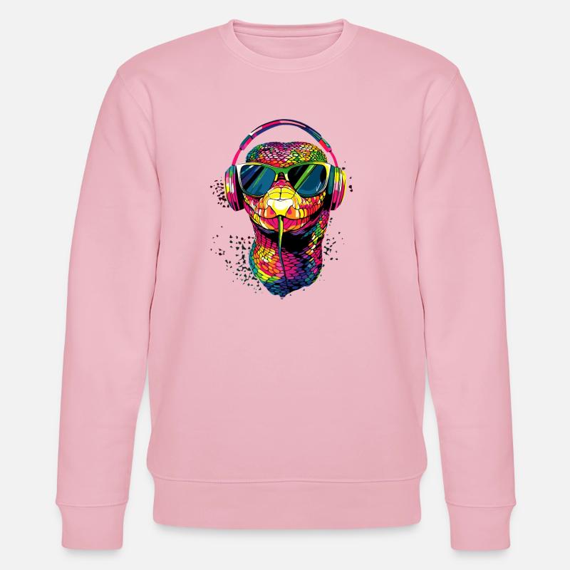 snake, python, cobra, rattlesnake, snakes - Stanley/Stella CHANGER Unisex Organic Sweatshirt - cotton pink