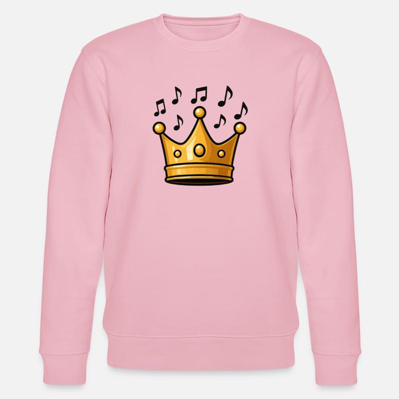 Couronne du roi avec éléments musicaux - Sweat bio CHANGER Stanley/Stella Unisexe - rose pâle