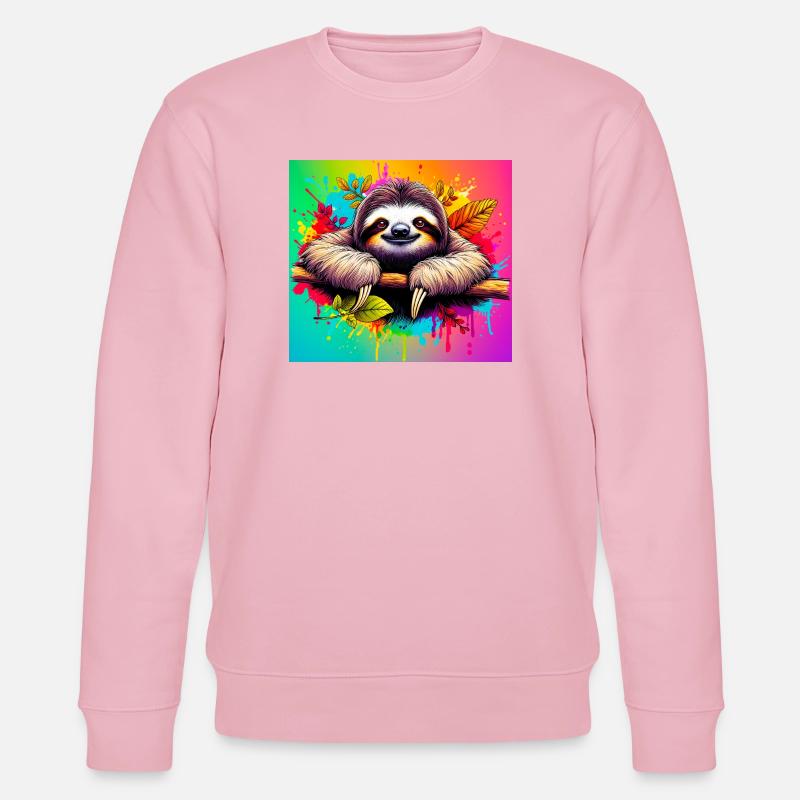 Faultier - Stanley/Stella Unisex Bio-Sweatshirt CHANGER  - Hellrosa