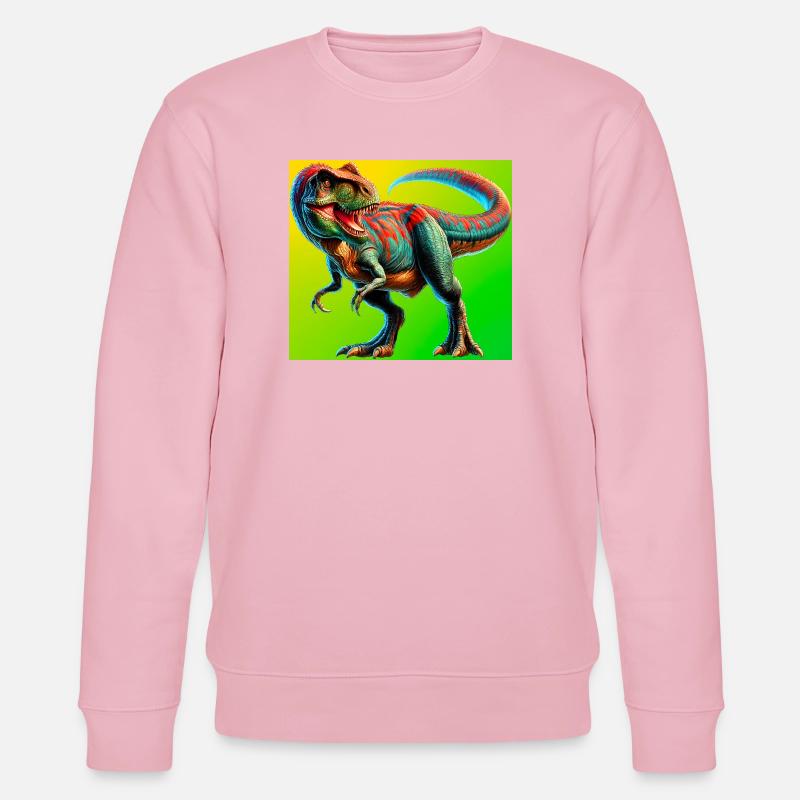 Dinosaurier - Stanley/Stella Unisex Bio-Sweatshirt CHANGER  - Hellrosa