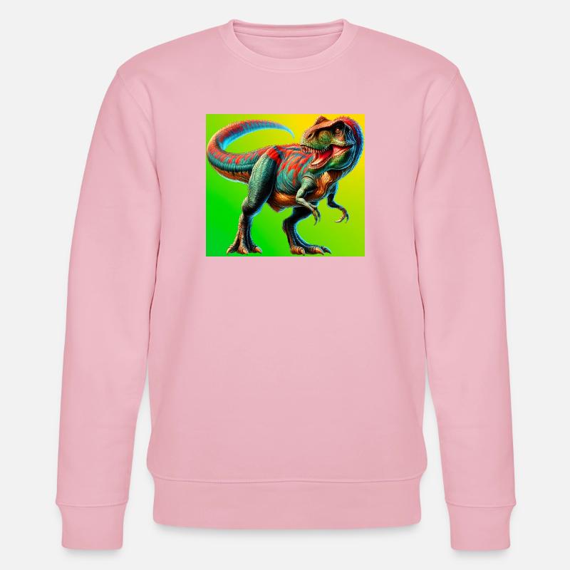 Dinosaurier - Stanley/Stella Unisex Bio-Sweatshirt CHANGER  - Hellrosa