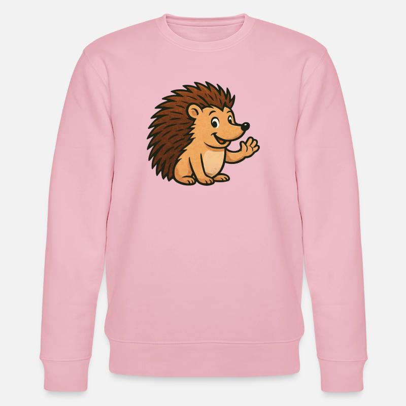 Hérisson mignon avec un visage heureux - Sweat bio CHANGER Stanley/Stella Unisexe - rose pâle