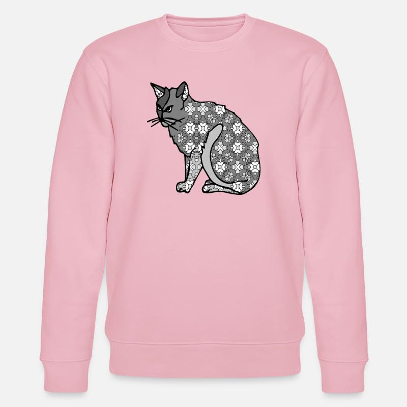 Katze - Stanley/Stella Unisex Bio-Sweatshirt CHANGER  - Hellrosa