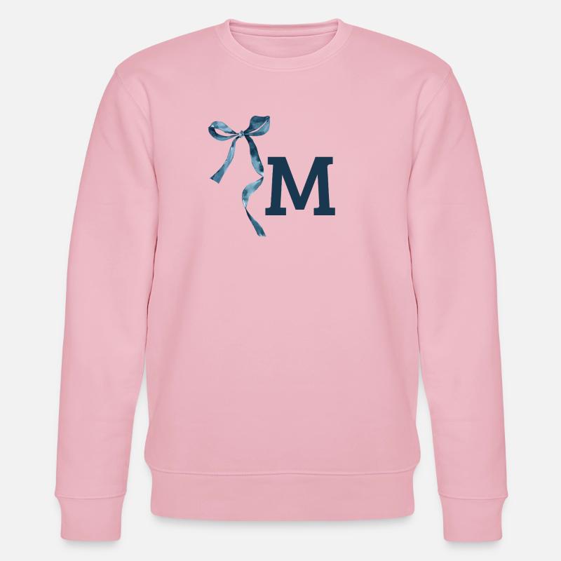 Monogramme m idée cadeau  - Sweat bio CHANGER Stanley/Stella Unisexe - rose pâle