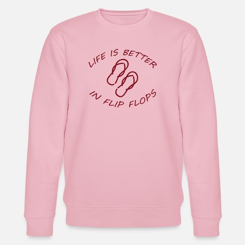 LIFE IS BETTER IN FLIP FLOPS - Stanley/Stella Unisex Bio-Sweatshirt CHANGER - Hellrosa