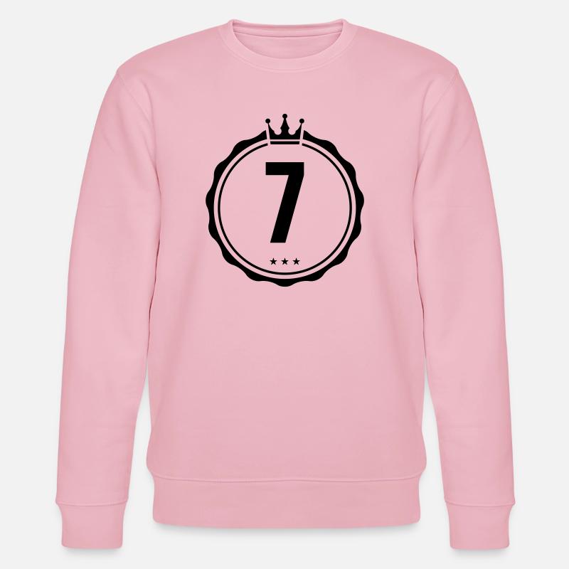 7_wappen_krone - Stanley/Stella Unisex Bio-Sweatshirt CHANGER  - Hellrosa