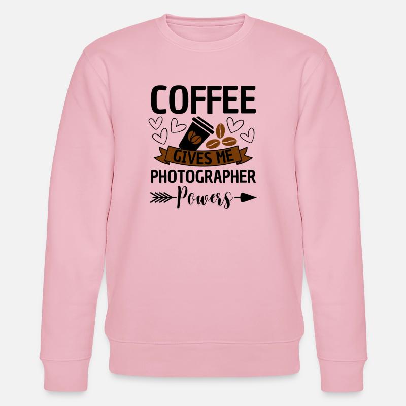 Citation d’un photographe de café - Sweat bio CHANGER Stanley/Stella Unisexe - rose pâle