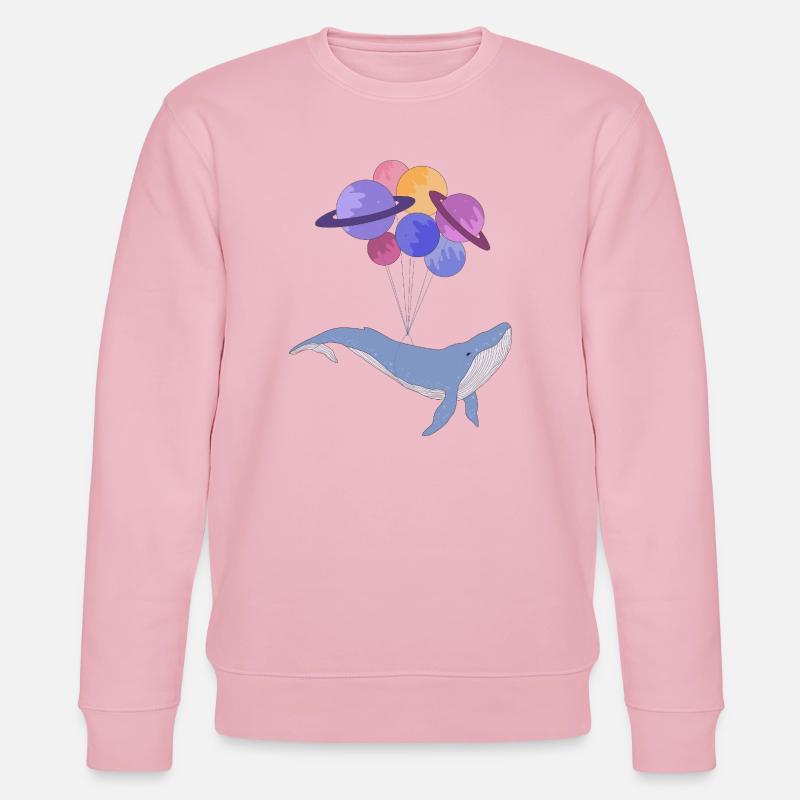 Baleine de l’espace - Sweat bio CHANGER Stanley/Stella Unisexe - rose pâle