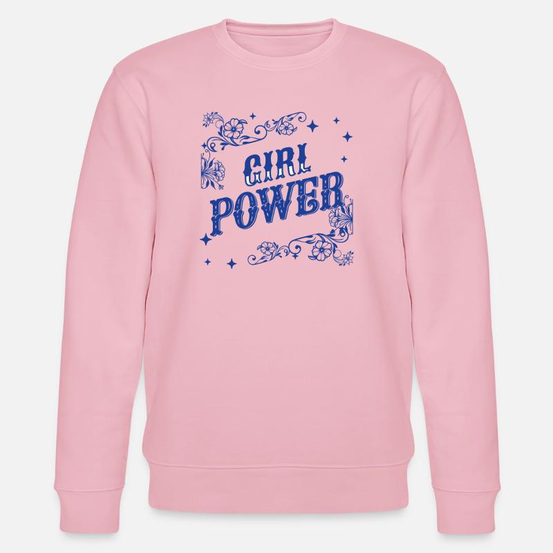 Kraftvolles Mädchen Blumen - Stanley/Stella Unisex Bio-Sweatshirt CHANGER  - Hellrosa