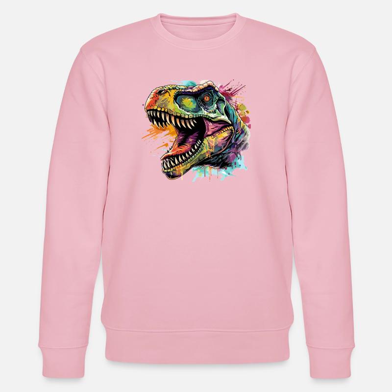 Conception d’art au néon Dino - Sweat bio CHANGER Stanley/Stella Unisexe - rose pâle