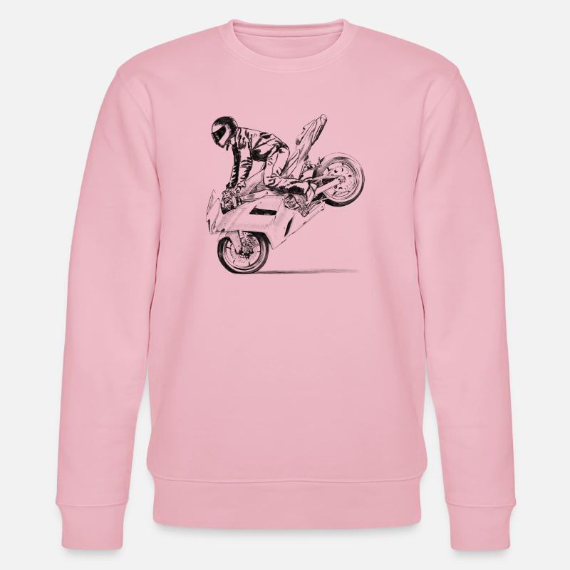 Motorcycle stunt - Stanley/Stella Unisex Bio-Sweatshirt CHANGER  - Hellrosa