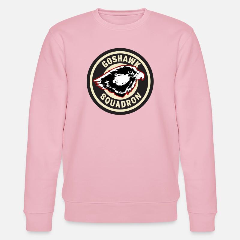 Design des Goshawk Squadron Abzeichens - Stanley/Stella Unisex Bio-Sweatshirt CHANGER  - Hellrosa