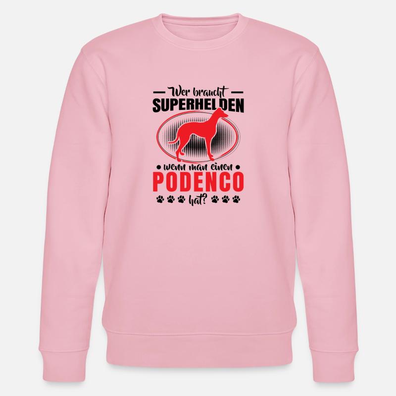 Podenco ist mein Held Spanischer Windhund - Stanley/Stella Unisex Bio-Sweatshirt CHANGER  - Hellrosa