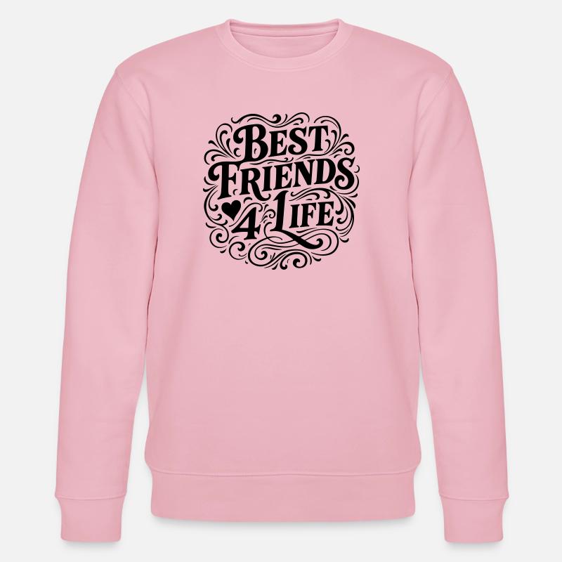 Beste Freunde Freundschaft - Stanley/Stella Unisex Bio-Sweatshirt CHANGER  - Hellrosa