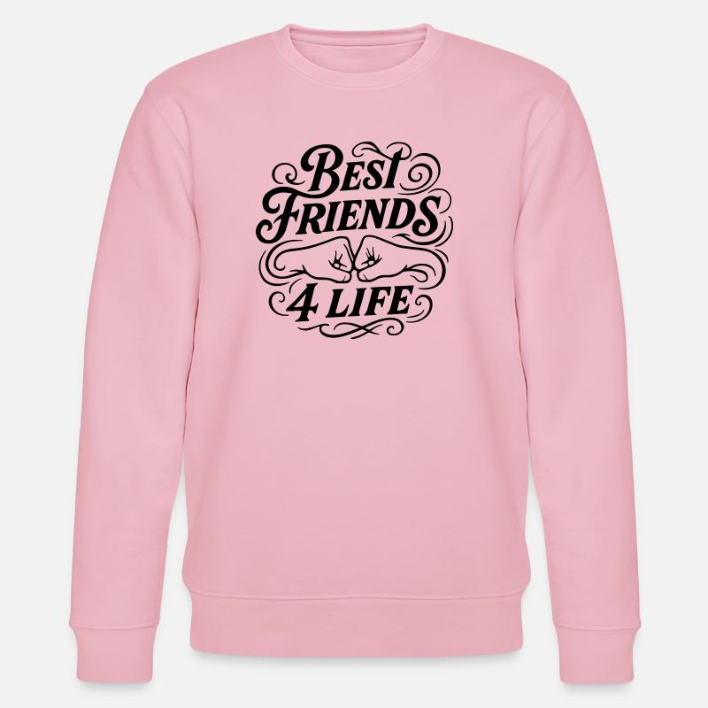 Beste Freunde Faustschlag - Stanley/Stella Unisex Bio-Sweatshirt CHANGER  - Hellrosa