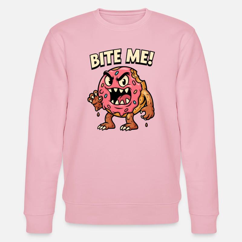 Illustration de monstre de beignet vif - Sweat bio CHANGER Stanley/Stella Unisexe - rose pâle