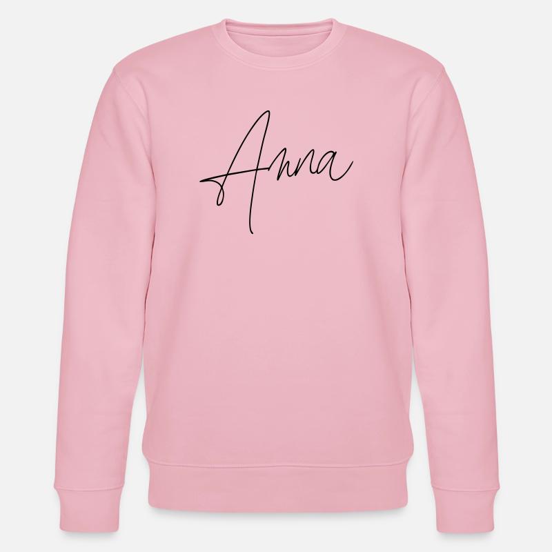 Anna / Conception de l’écriture manuscrite - Sweat bio CHANGER Stanley/Stella Unisexe - rose pâle