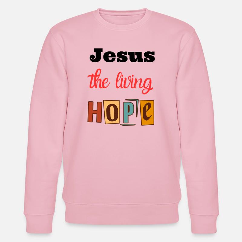 Lebensfreude Hoffnung Design - Stanley/Stella Unisex Bio-Sweatshirt CHANGER  - Hellrosa