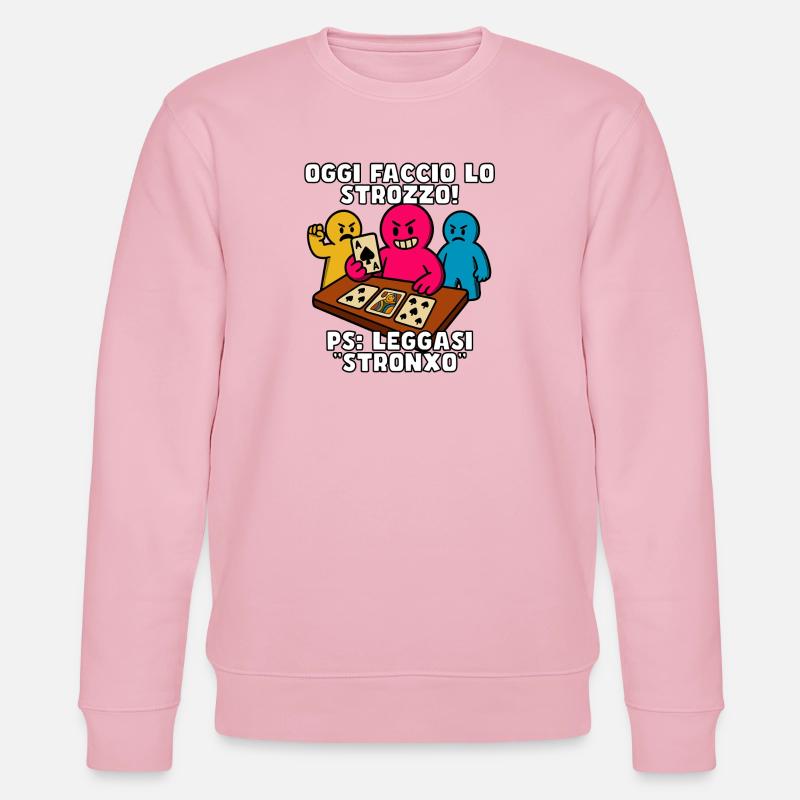 Heute bin ich ein Kredithai! - Stanley/Stella Unisex Bio-Sweatshirt CHANGER  - Hellrosa