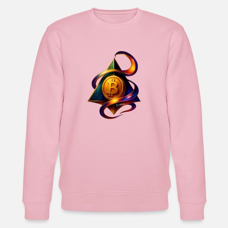 Conception créative Bitcoin et Blockchain - Sweat bio CHANGER Stanley/Stella Unisexe - rose pâle