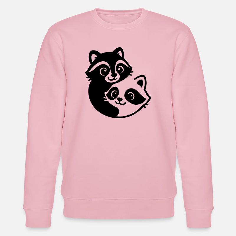 Ying Yang Dachs Pärchen - Stanley/Stella Unisex Bio-Sweatshirt CHANGER  - Hellrosa
