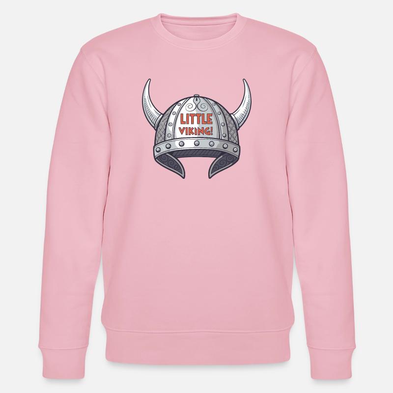 Kleiner Wikingerhelm - Stanley/Stella Unisex Bio-Sweatshirt CHANGER  - Hellrosa