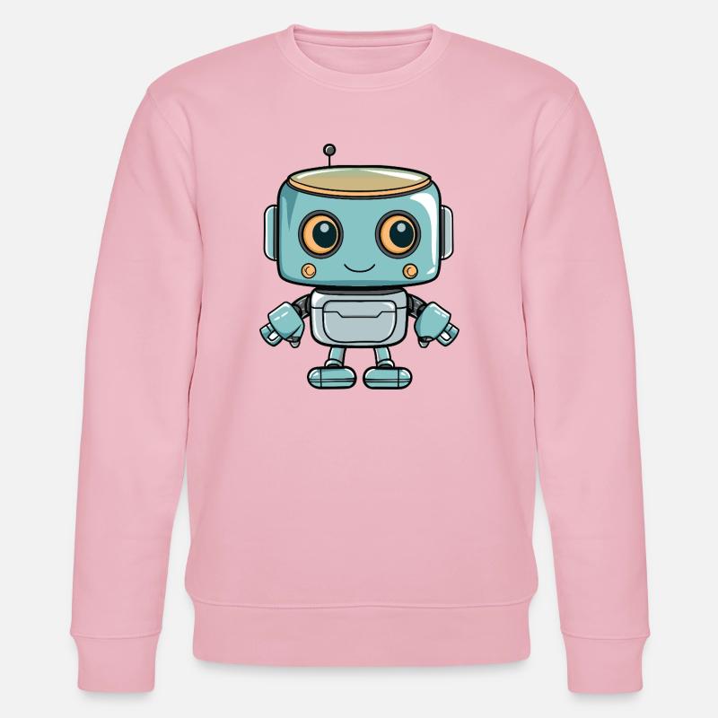 Imprimé robot mignon pour les enfants - Sweat bio CHANGER Stanley/Stella Unisexe - rose pâle