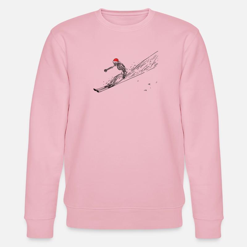 skiing santa skeleton - Stanley/Stella Unisex Bio-Sweatshirt CHANGER  - Hellrosa