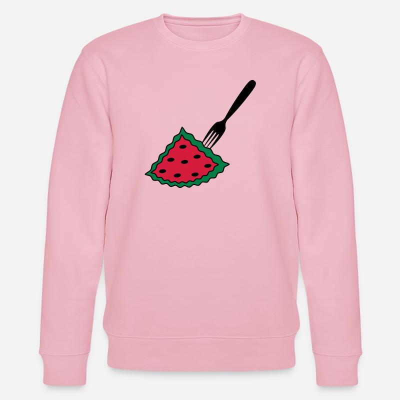 Melone mit Gabel - Stanley/Stella Unisex Bio-Sweatshirt CHANGER  - Hellrosa