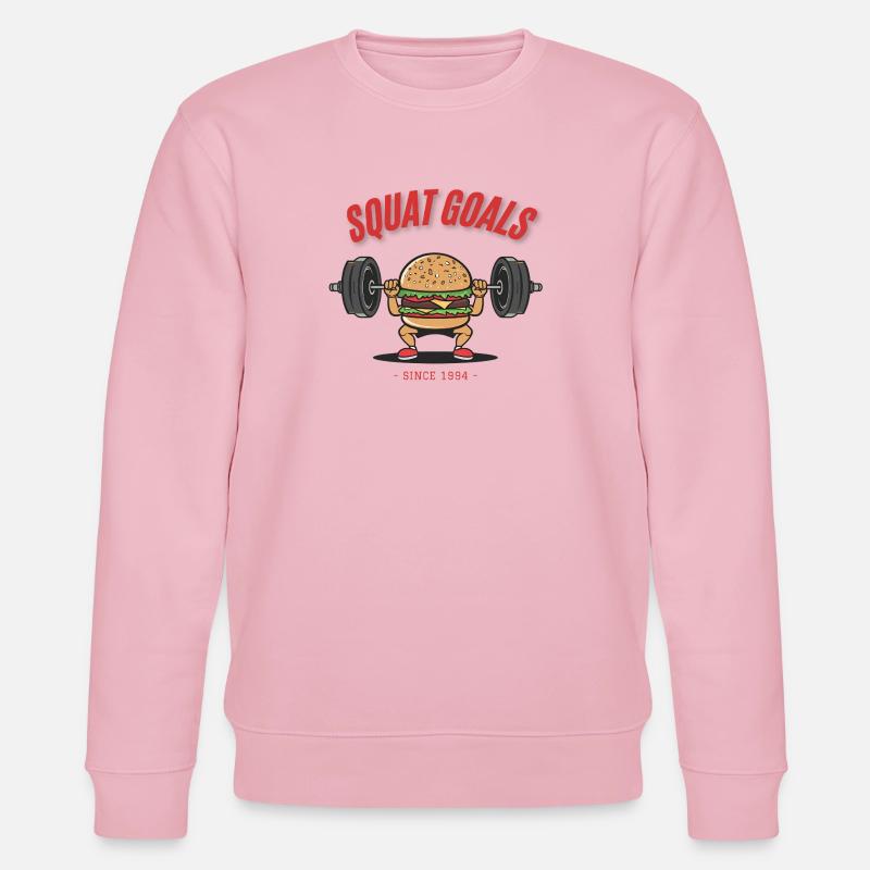 Burger Squat – Squat Goals Since 1994 - Stanley/Stella Unisex Bio-Sweatshirt CHANGER  - Hellrosa