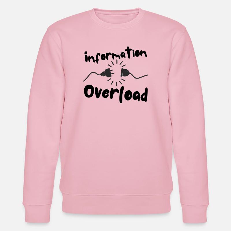Information overload plug current - Stanley/Stella CHANGER Unisex Organic Sweatshirt - cotton pink