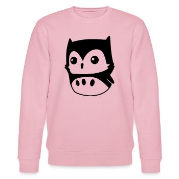 Eule Kawaii – süßes Eulenmotiv im Cartoon-Stil - Stanley/Stella Unisex Bio-Sweatshirt CHANGER  - Hellrosa - Vorne - Jaron (178cm) & Liana (172cm)