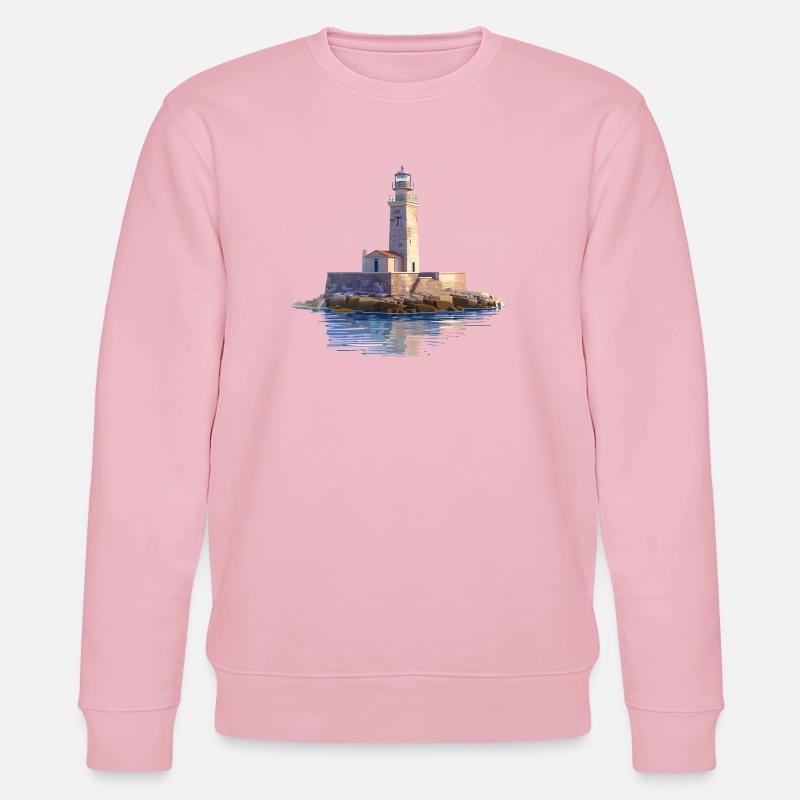Leuchtturm Inselfelsen - Stanley/Stella Unisex Bio-Sweatshirt CHANGER  - Hellrosa