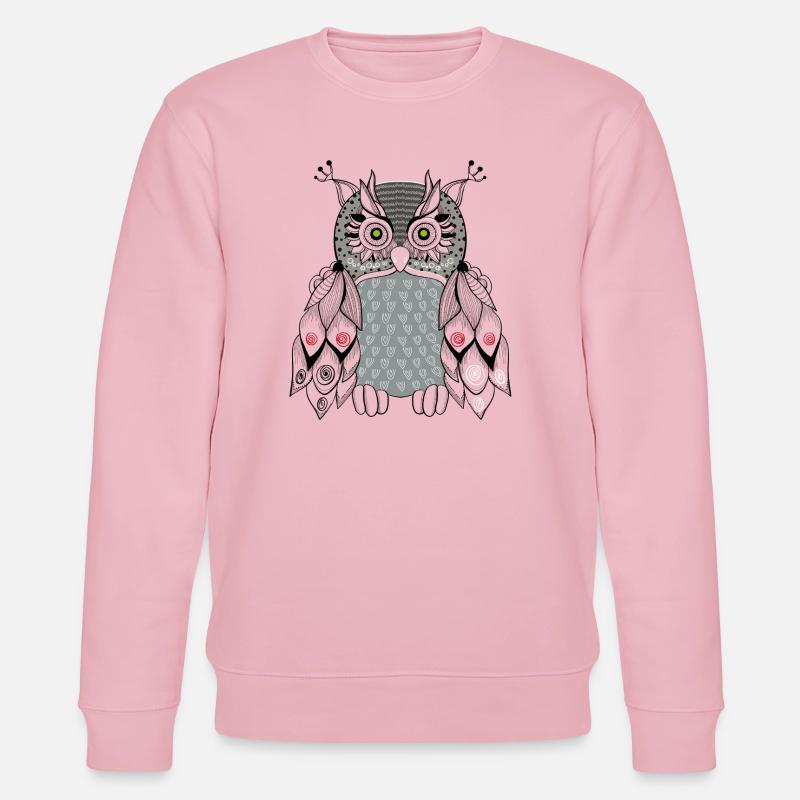  Eule - Stanley/Stella Unisex Bio-Sweatshirt CHANGER  - Hellrosa