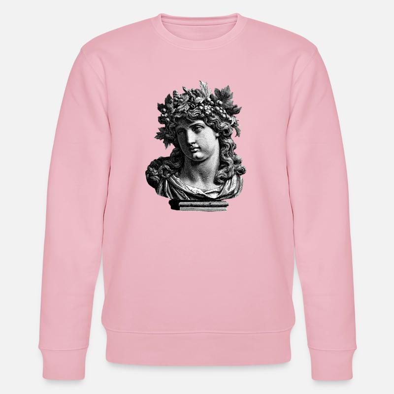 Buste antique de Bacchus – Gravure classique  - Sweat bio CHANGER Stanley/Stella Unisexe - rose pâle