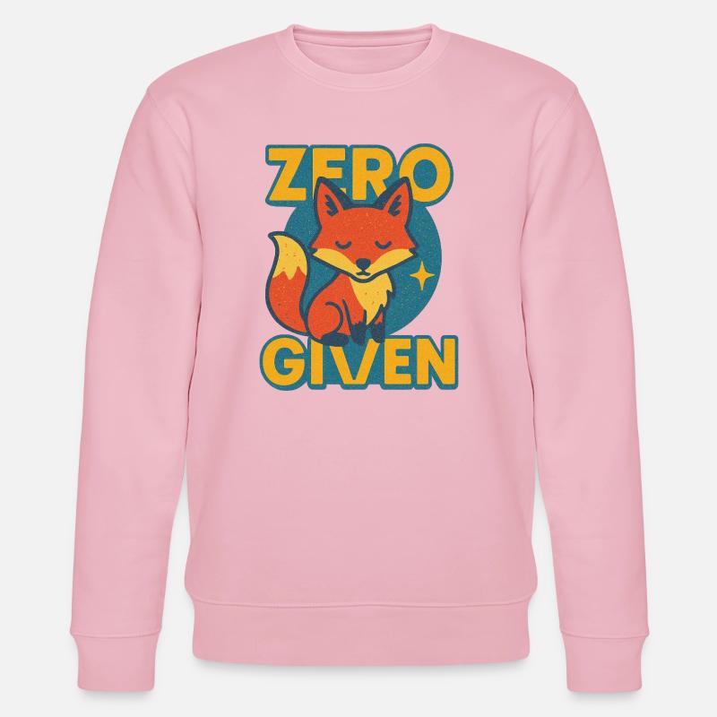 Zero Fox Given Logo - Sweat bio CHANGER Stanley/Stella Unisexe - rose pâle