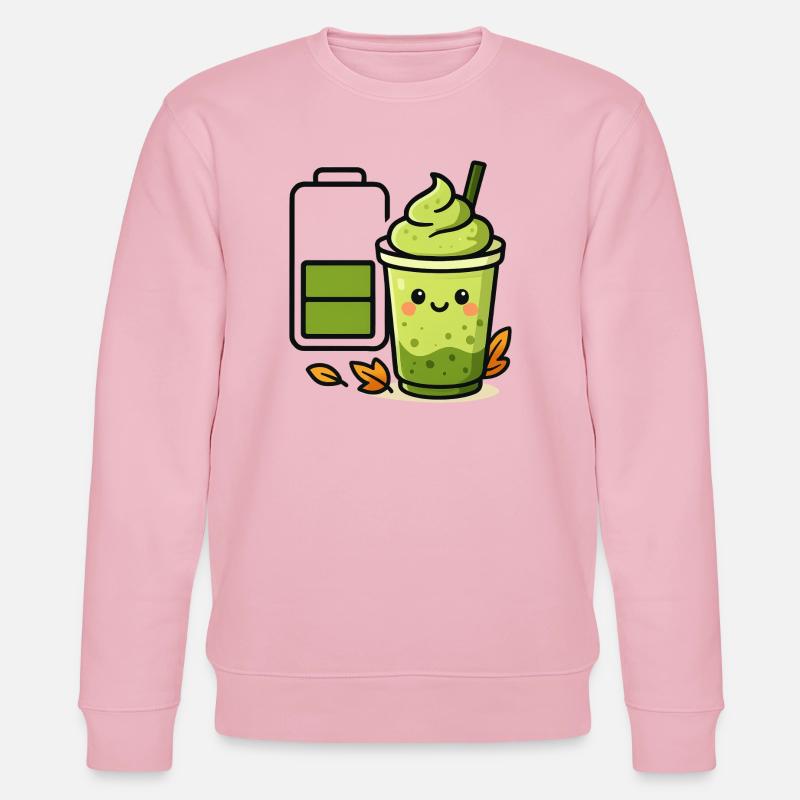 Matcha iced Latte Akku loading  - Stanley/Stella Unisex Bio-Sweatshirt CHANGER  - Hellrosa
