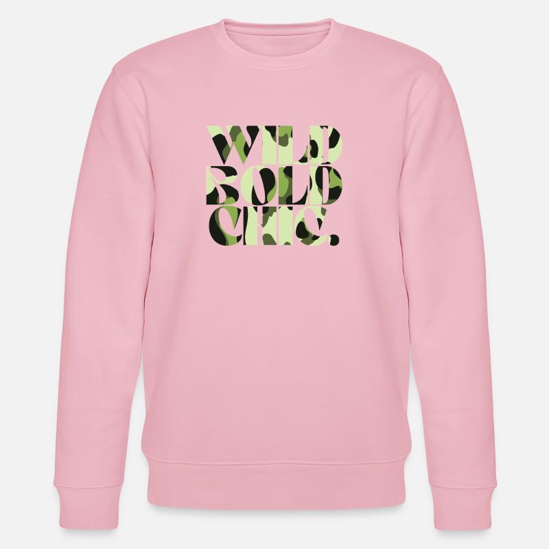 Wild Bold Chic Camouflage Chic - Stanley/Stella Unisex Bio-Sweatshirt CHANGER  - Hellrosa