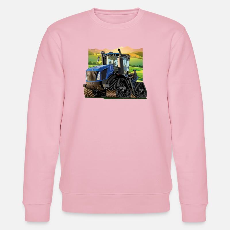 Traktor auf dem Land - Stanley/Stella Unisex Bio-Sweatshirt CHANGER - Hellrosa