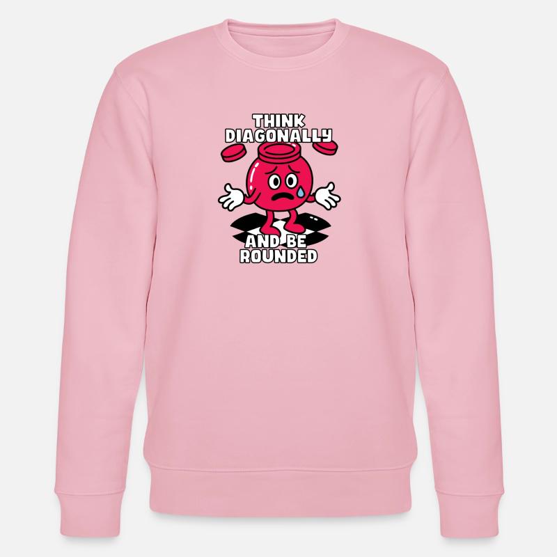 Penser en diagonale, être un damier - Sweat bio CHANGER Stanley/Stella Unisexe - rose pâle