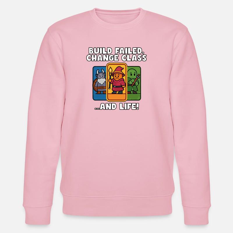 Build Failed, Change Class - Stanley/Stella CHANGER Unisex Organic Sweatshirt - cotton pink