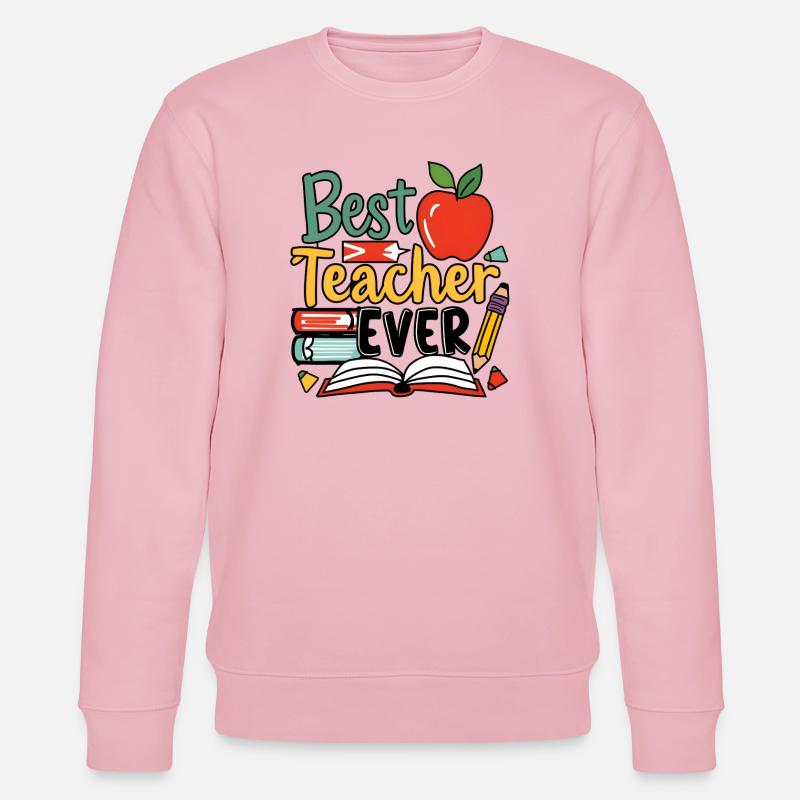 Bester Lehrer aller Zeiten - Stanley/Stella Unisex Bio-Sweatshirt CHANGER  - Hellrosa
