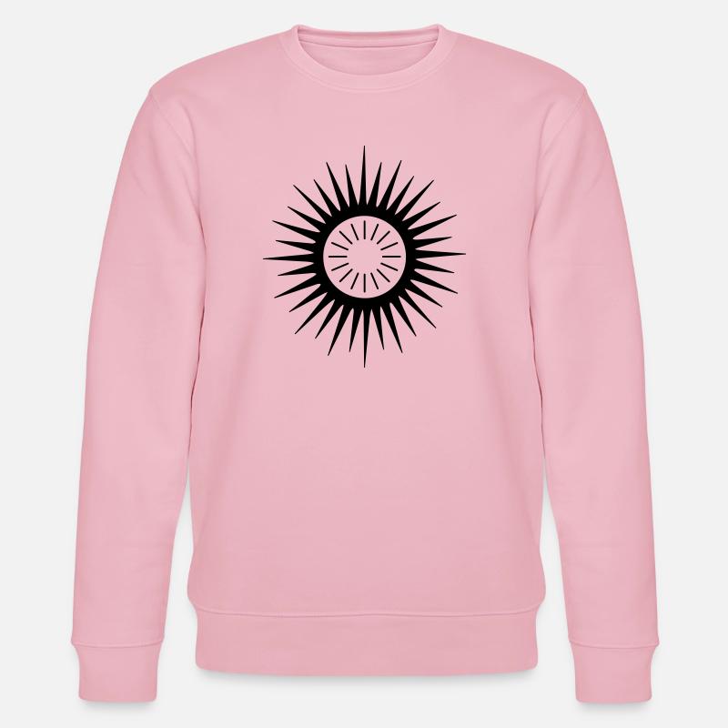 Symbole géométrique du rayon de soleil - Sweat bio CHANGER Stanley/Stella Unisexe - rose pâle