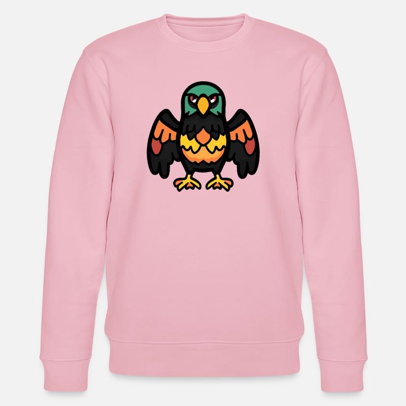 Adler Halloween Comic Lustig - Stanley/Stella Unisex Bio-Sweatshirt CHANGER  - Hellrosa